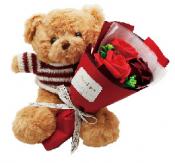 ラウルベア&ブーケ　◆ブラウン/レッド◆