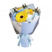 エイト・ローズブーケ・ヒマワリ　●ブルー●