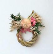 リングしめ飾りS ●ピンク●