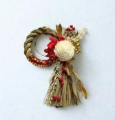 縦リングしめ飾りS ●ホワイト●