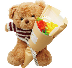 ラウルベア&ブーケ　◆ブラウン/オレンジ◆