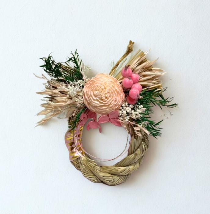 リングしめ飾りS　●ピンク●