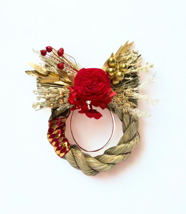 リングしめ飾りS　●レッド●