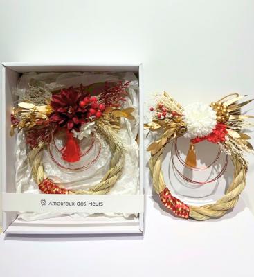 リングしめ飾りM　●ホワイト●